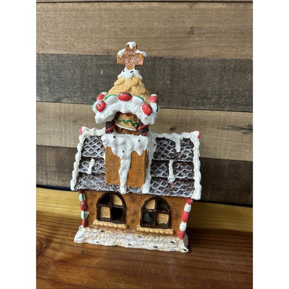 Candy Cane Chapel Vintage Christmas Village In Box - Picture 3 of 6